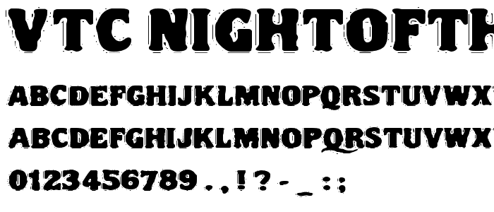 VTC NightOfTheDrippyDeadFatCaps font
